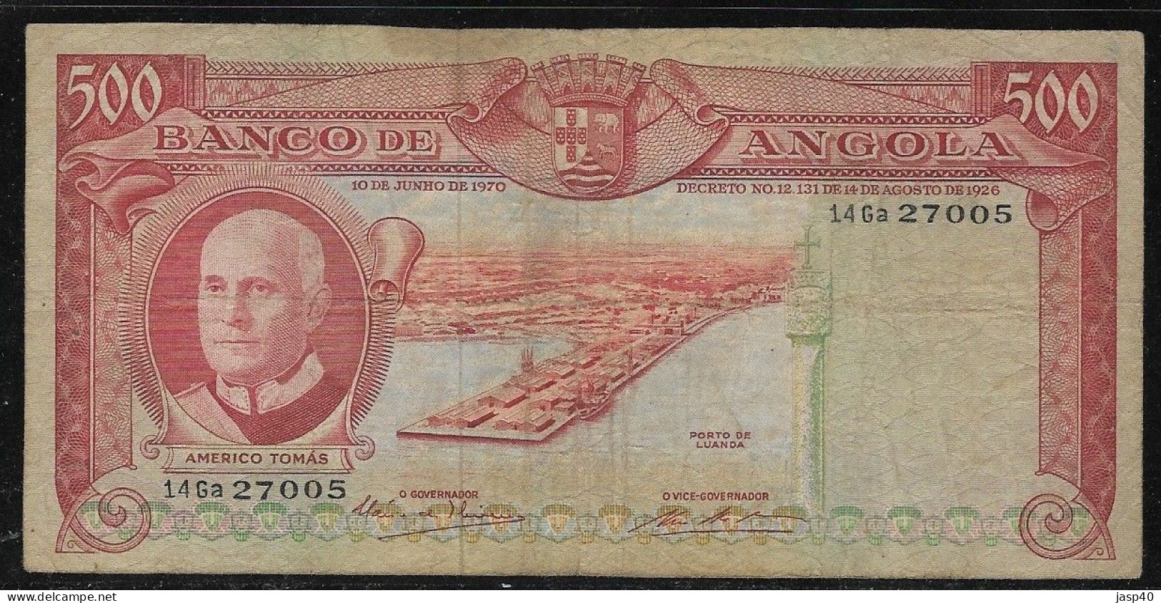 ANGOLA - 500 ESCUDOS DE 1970 - Angola