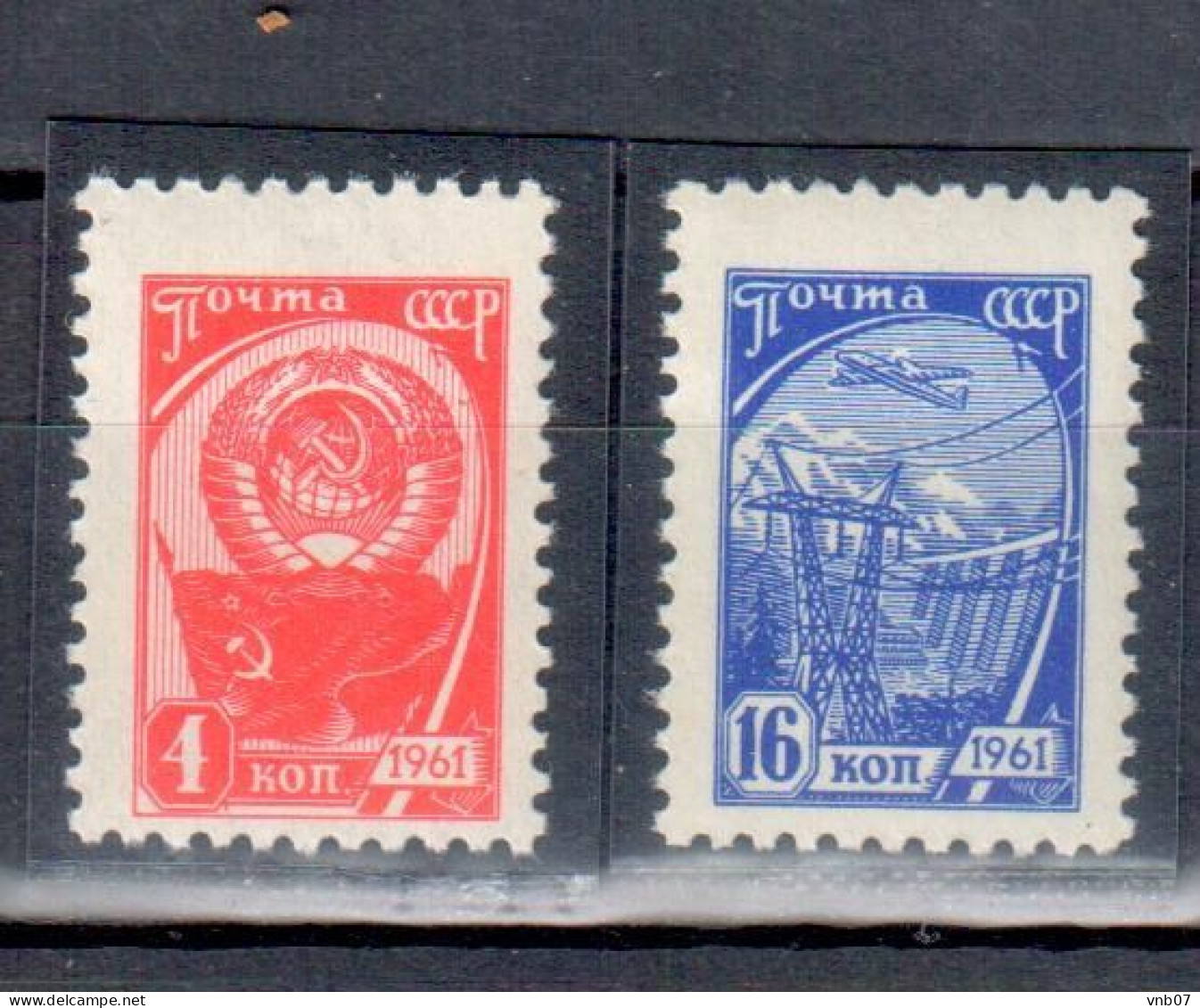 Russia USSR 1961, Sc#2443, 2446, Mi#2437, 2440. Definitive. MNH. - Unused Stamps