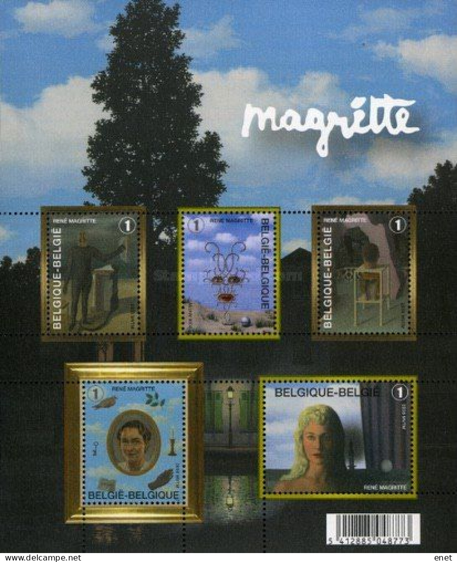 Belgie 2008 -  OBP 3742/46 - BL151 - Magritte - Andere & Zonder Classificatie
