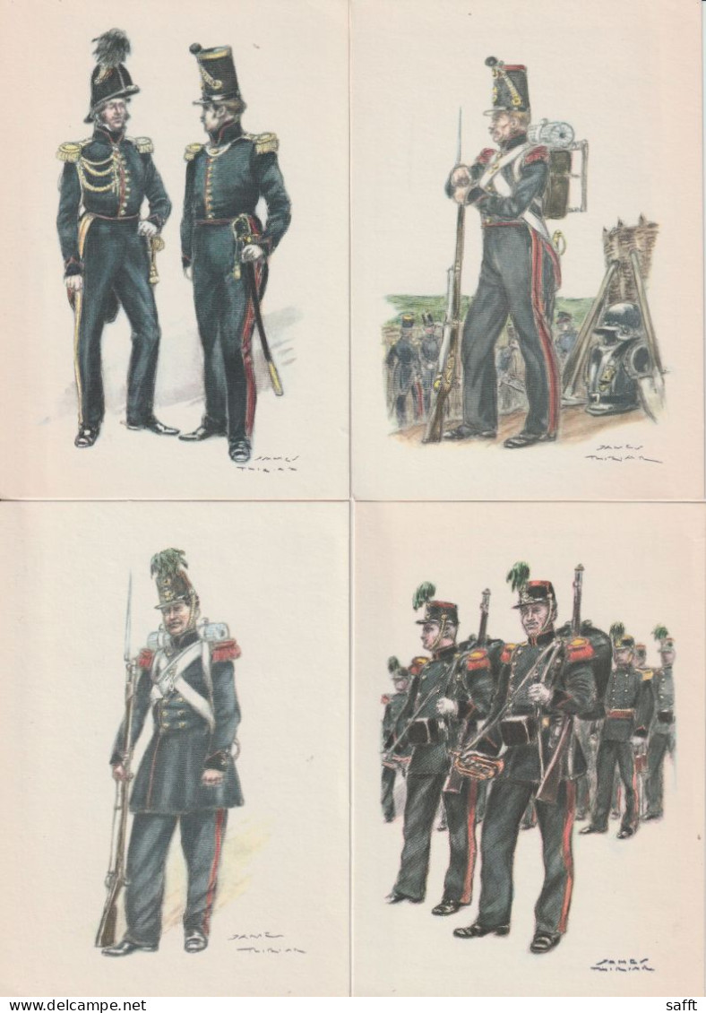 Lot Mit 12 Ansichtskarten Uniformes Belges/Belgische Uniformen 1830 - 1963 - Uniforms