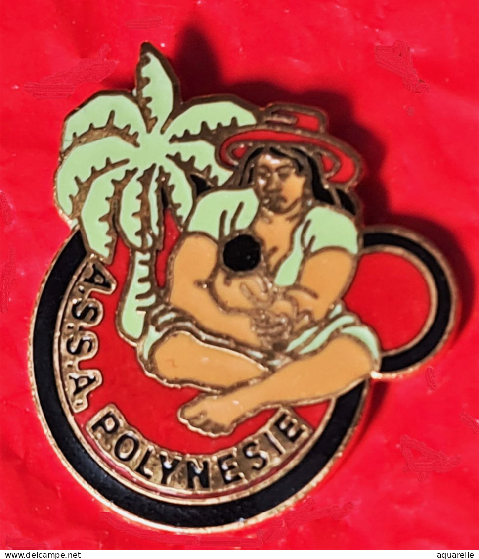 SUPER PIN'S-ASSOCIATION "ASSA POLYNESIE" FEMME Avec ENFANT émaillé Grand Feu - Asociaciones