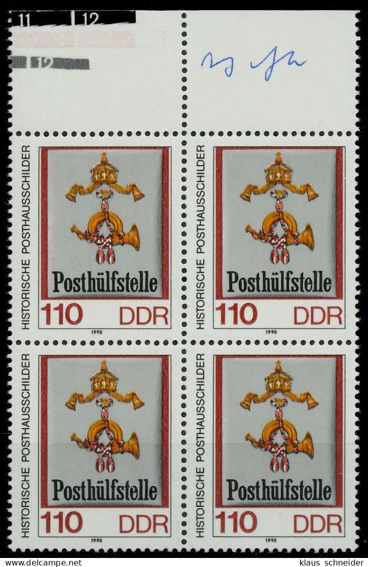 DDR 1990 Nr 3305 Postfrisch VIERERBLOCK ORA X0E8C26 - Nuovi