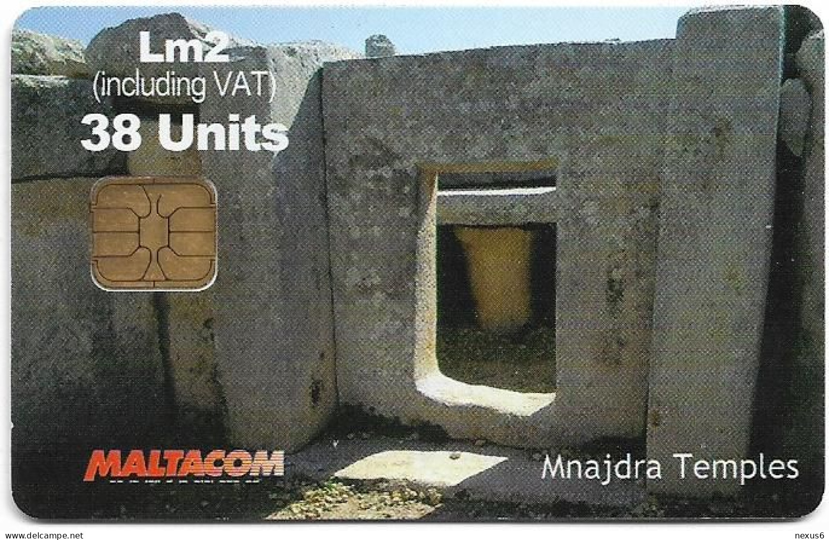 Malta - Maltacom - Mnajdra Temples, 01.2005, 38U, Used - Malte