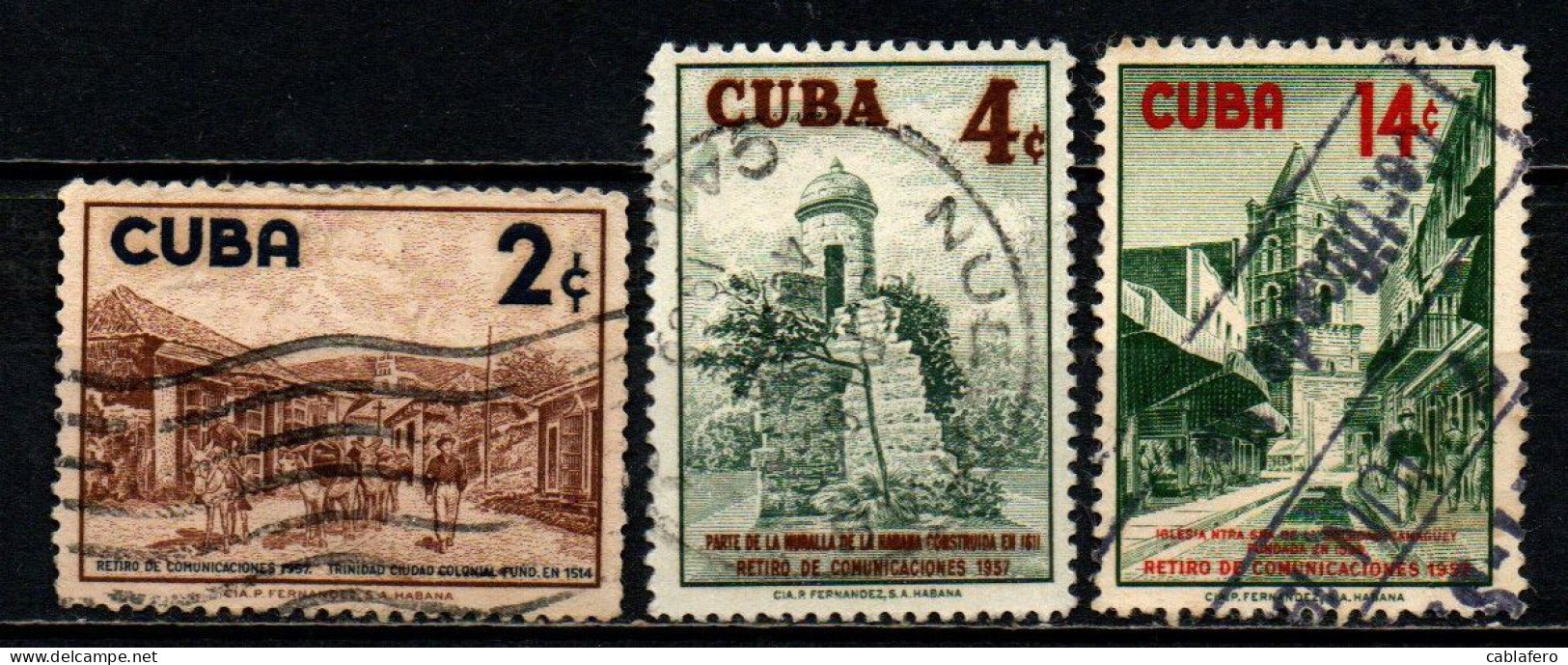 CUBA - 1957 - Fortifications Havana - USATI - Oblitérés