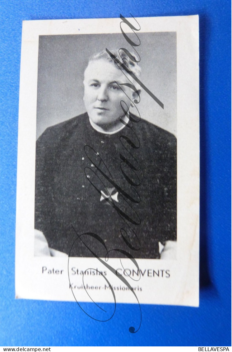 Pater Stanislas CONVENTS Kruisheer Missie Belgisch Congo Bondo Aalmoezenier Koloniale Weermacht Peer 1910-Neerpelt 1957 - Obituary Notices
