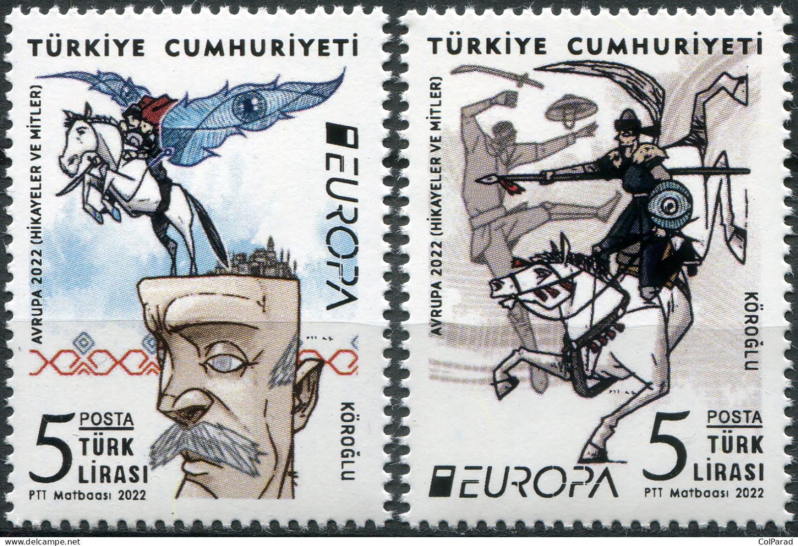 TURKEY - 2022 - SET OF 2 STAMPS MNH ** - Stories And Myths - Ungebraucht