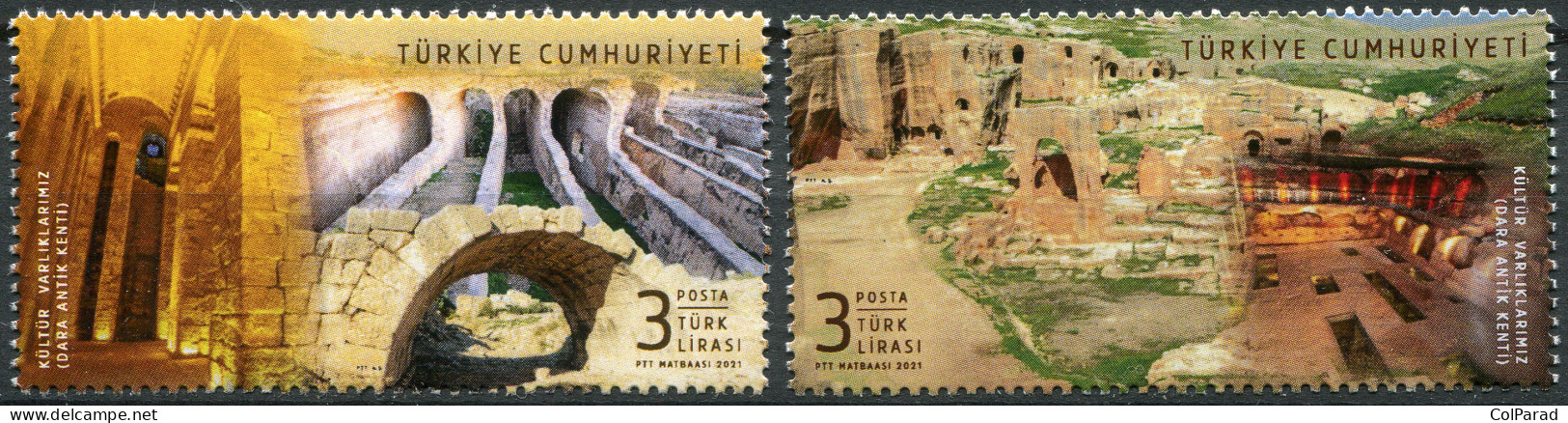 TURKEY - 2021 - SET OF 2 STAMPS MNH ** - Archaeological Heritage. Ruins Of Dara - Unused Stamps