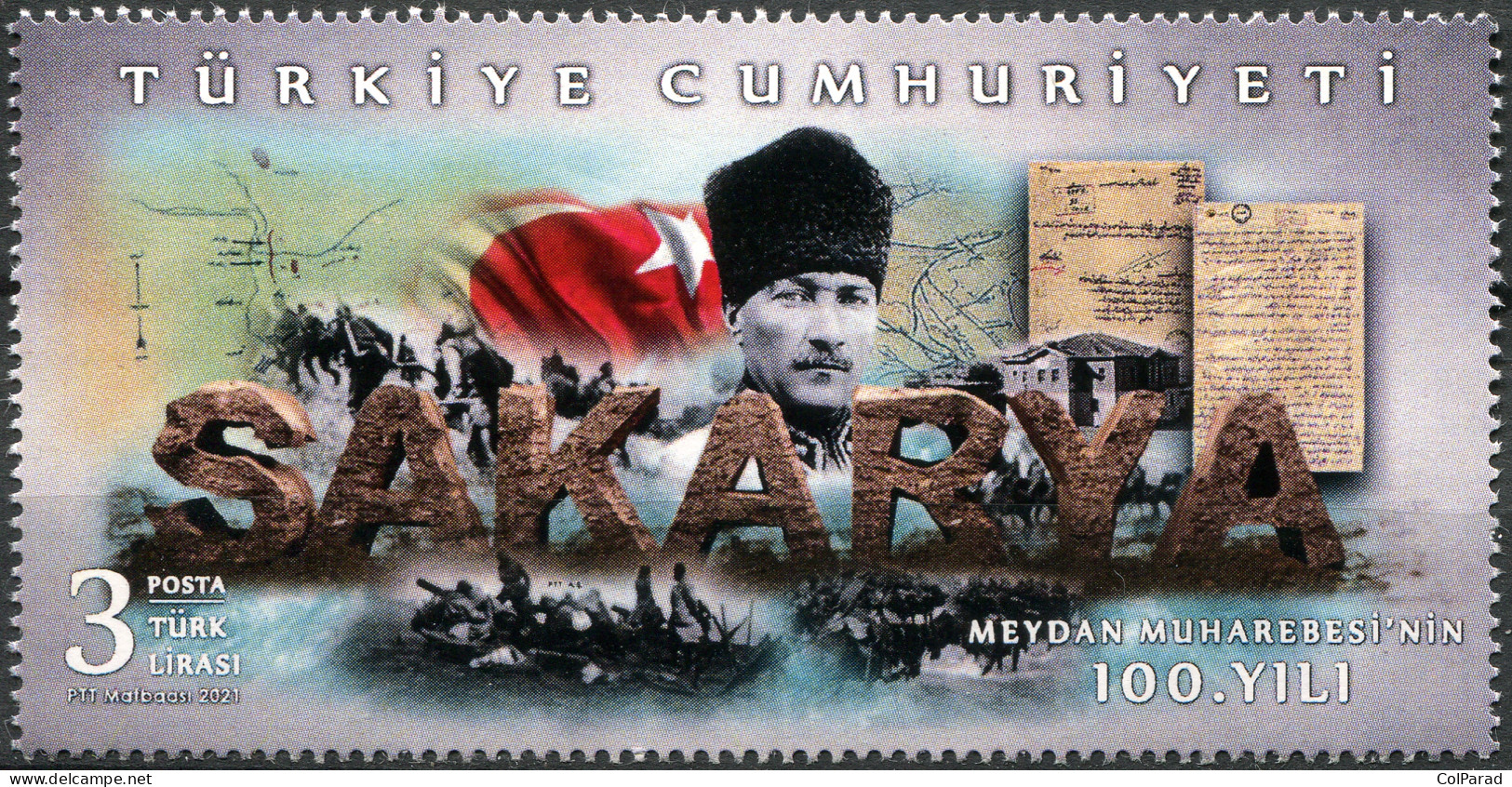 TURKEY - 2021 - STAMP MNH ** - 100th Anniversary Of The Battle Of Sakarya - Neufs