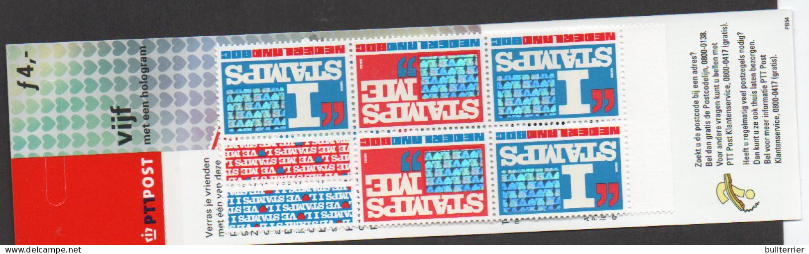 HOLOGRAMS - NETHERLANDS - 1999 - HOLOGRAM STAMPS BOOKLET COMPLET  MINT NEVER HINGED  SG CAT £12.60 - Hologramas