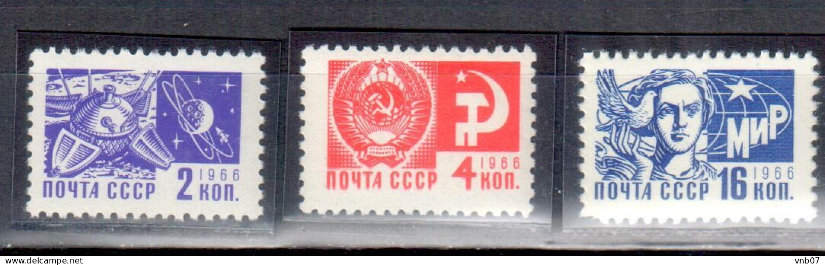 Russia USSR 1966, Sc#32583260, 3264, Mi#3280, 3282, 3286. Definitive. MNH. - Unused Stamps