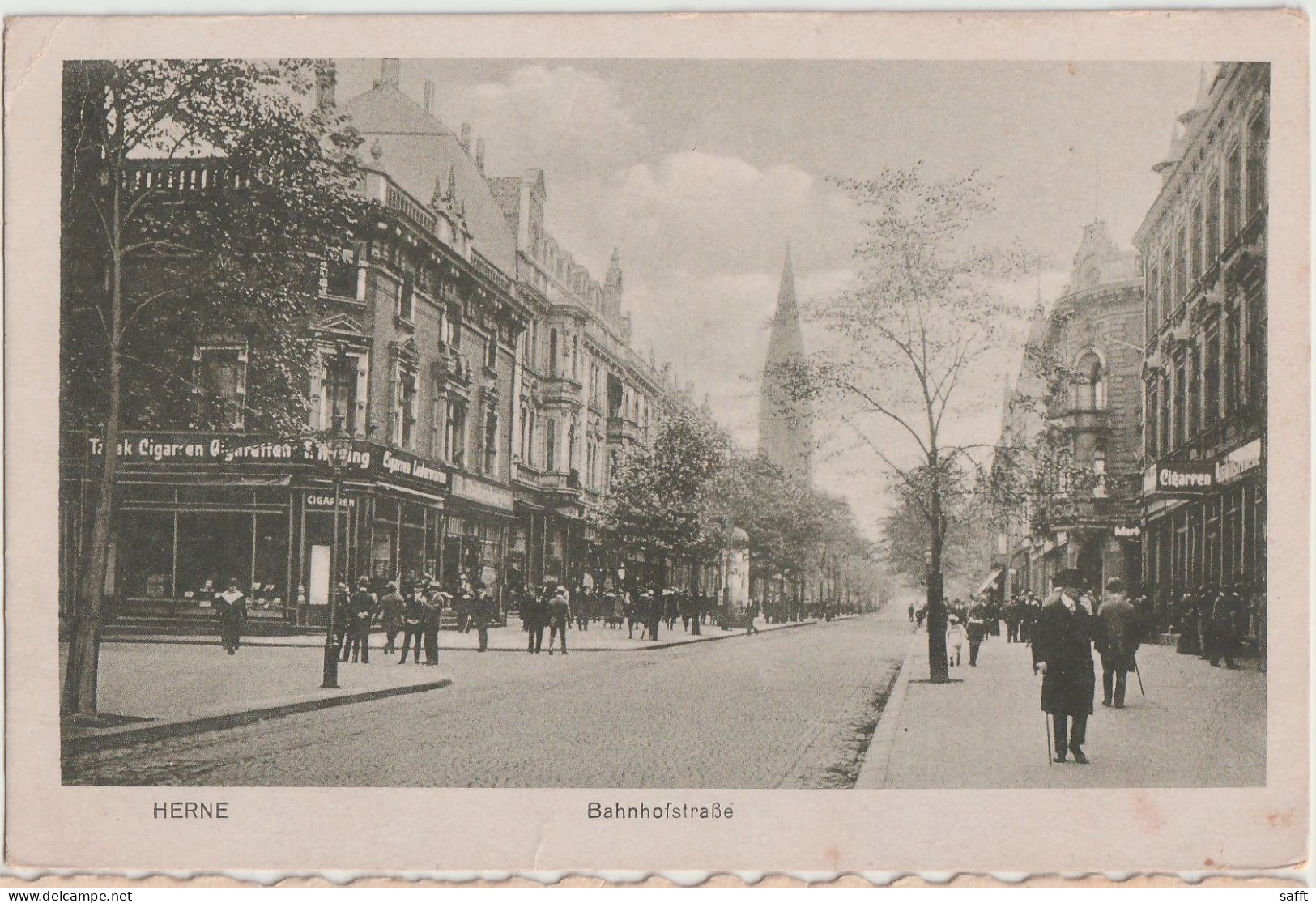 AK Herne, Bahnhofstraße 1923 - Herne