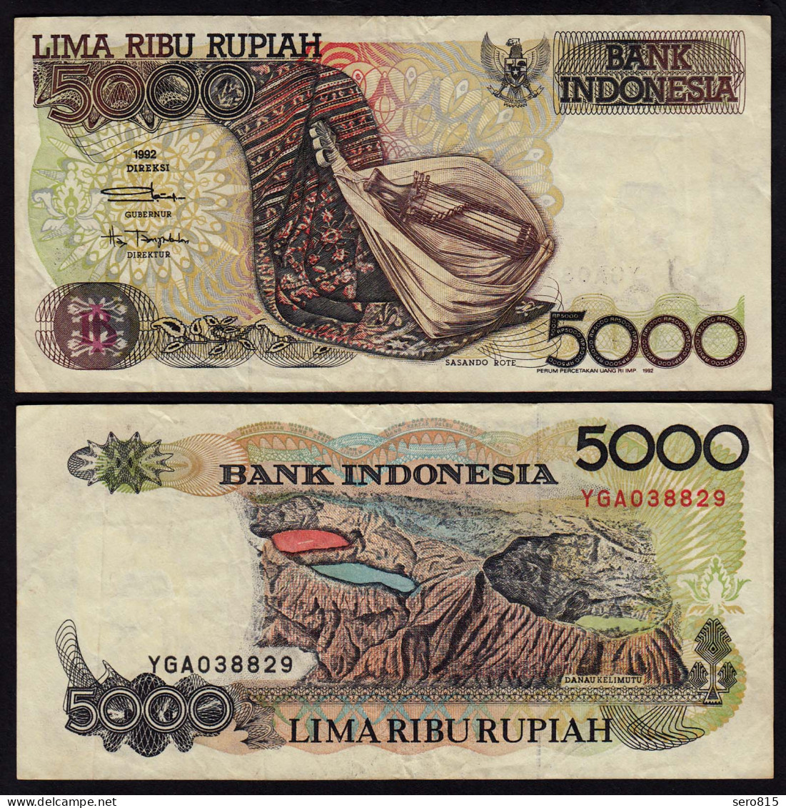 INDONESIEN - INDONESIA 5000 RUPIAH 1992/1992 Pick 130a VF (3)  (17939 - Otros – Asia