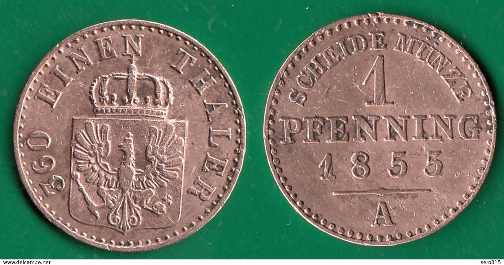 Brandenburg-Preussen 1 Pfennig 1855 A Friedrich Wilhelm IV. 1840-1861  (32542 - Kleine Munten & Andere Onderverdelingen