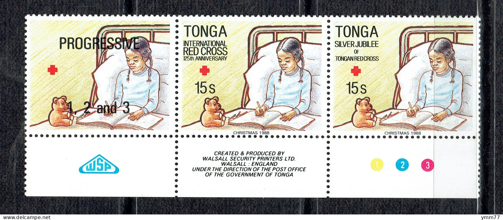 Noël. 125ème Anniversaire Croix-Rouge Et Croissant Rouge Et 25ème Anniversaire Croix-Rouge Nationale : Fillette Alitée - Tonga (1970-...)