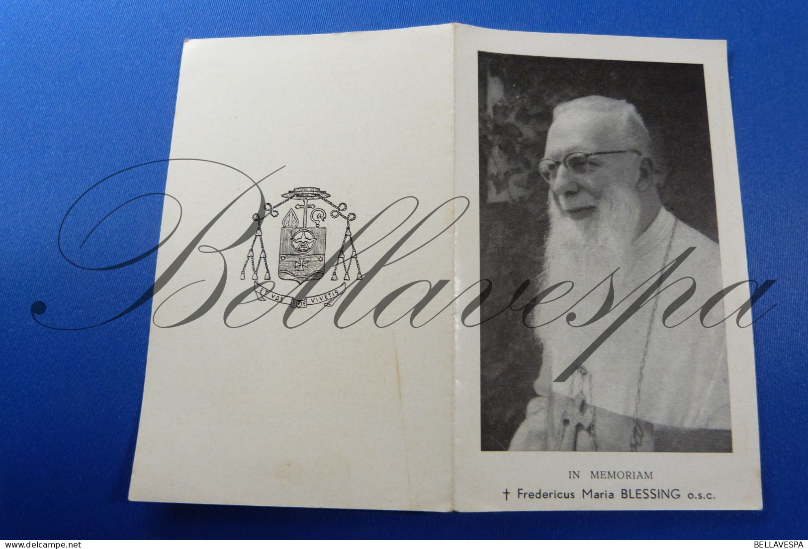 Fredericus BLESSING Amsterdam 1886 Missie Congo Bondo Bisschop Achel 1961 (Kruisheer) - Todesanzeige