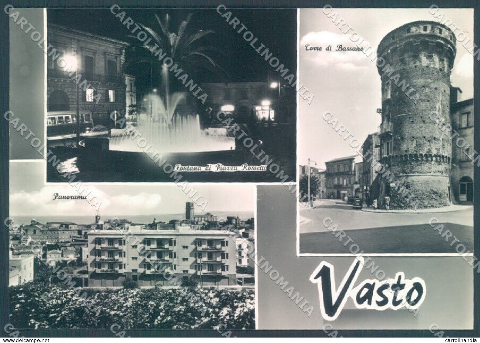 Chieti Vasto Torre Di Bassano Fontana Foto FG Cartolina JK1619 - Chieti