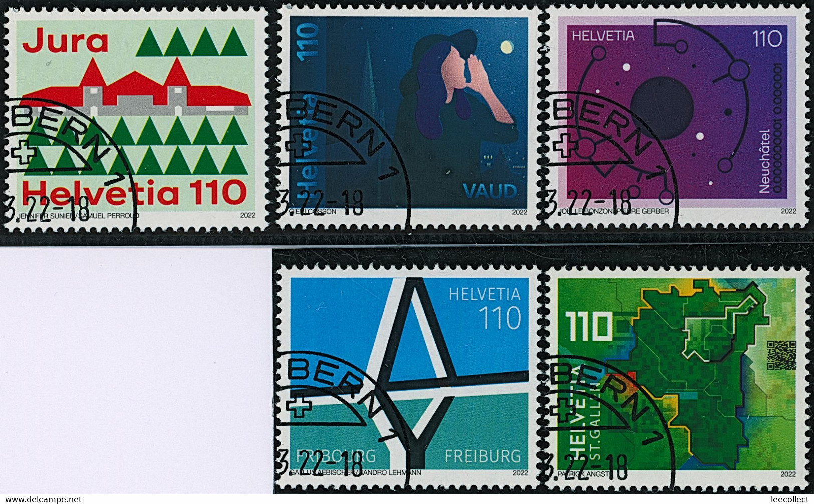 Suisse - 2022 - Kanton - Schweiz - Ersttag Stempel ET - Used Stamps