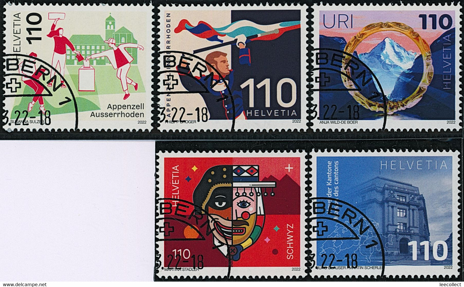 Suisse - 2022 - Kanton - Schweiz - Ersttag Stempel ET - Oblitérés