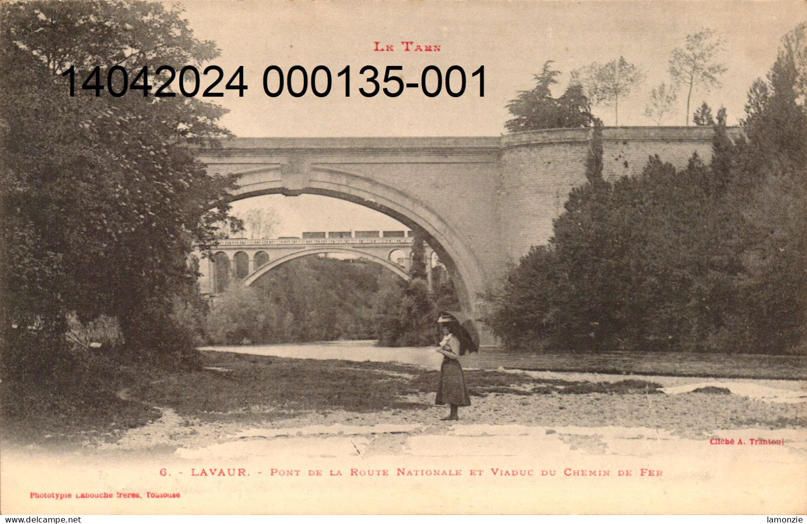 LAVAUR. 2 Cpa Pionnières.  - Vue Générale  / Pont De La Route Nationale Et Viaduc....   (scans Recto-verso) - Lavaur