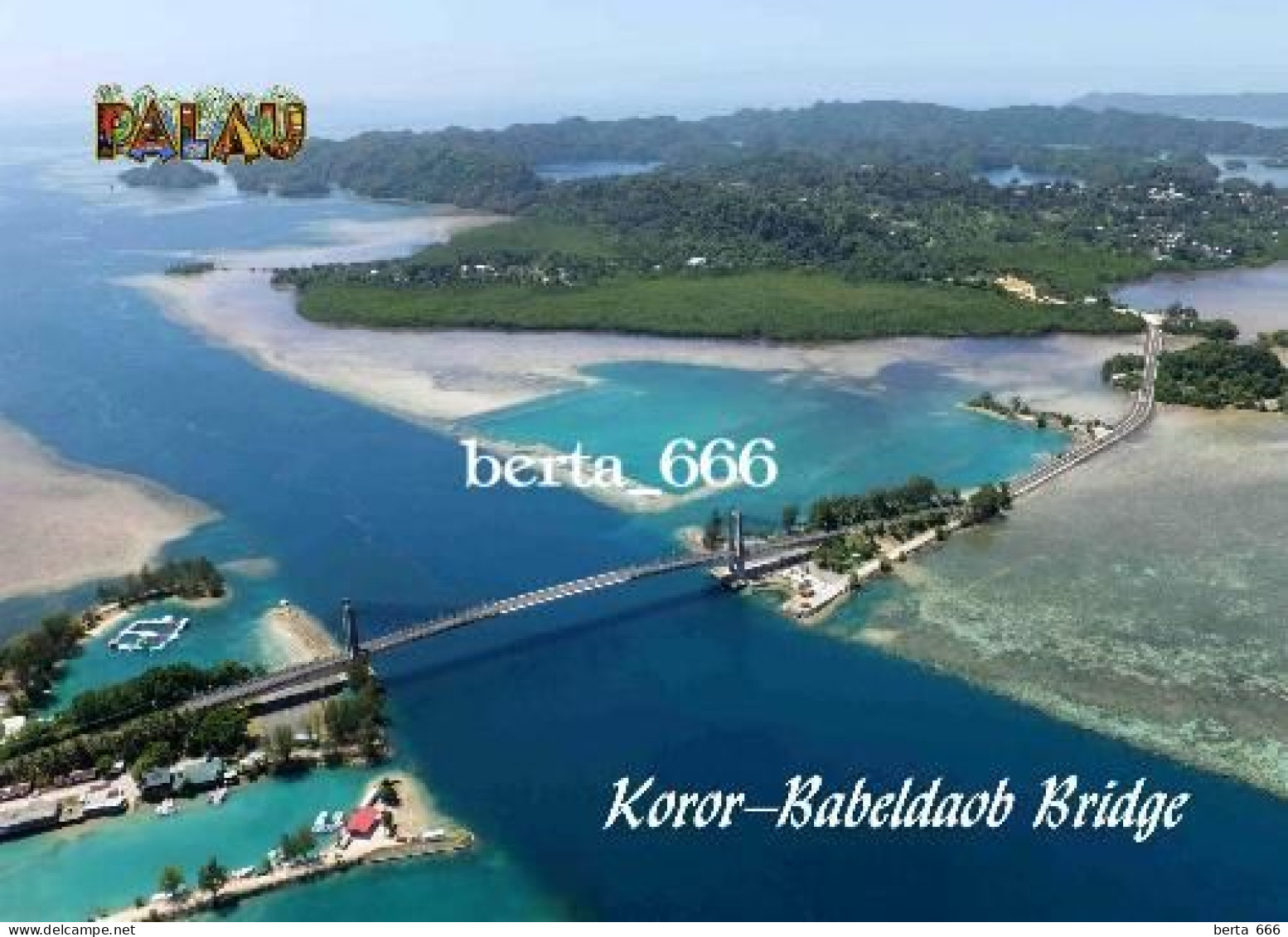 Palau Koror-Babeldaob Bridge New Postcard - Palau