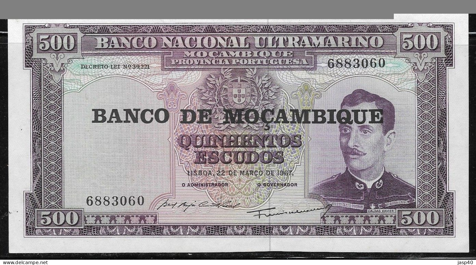 MOÇAMBIQUE - 500 ESCUDOS DE 1967 - Mozambique