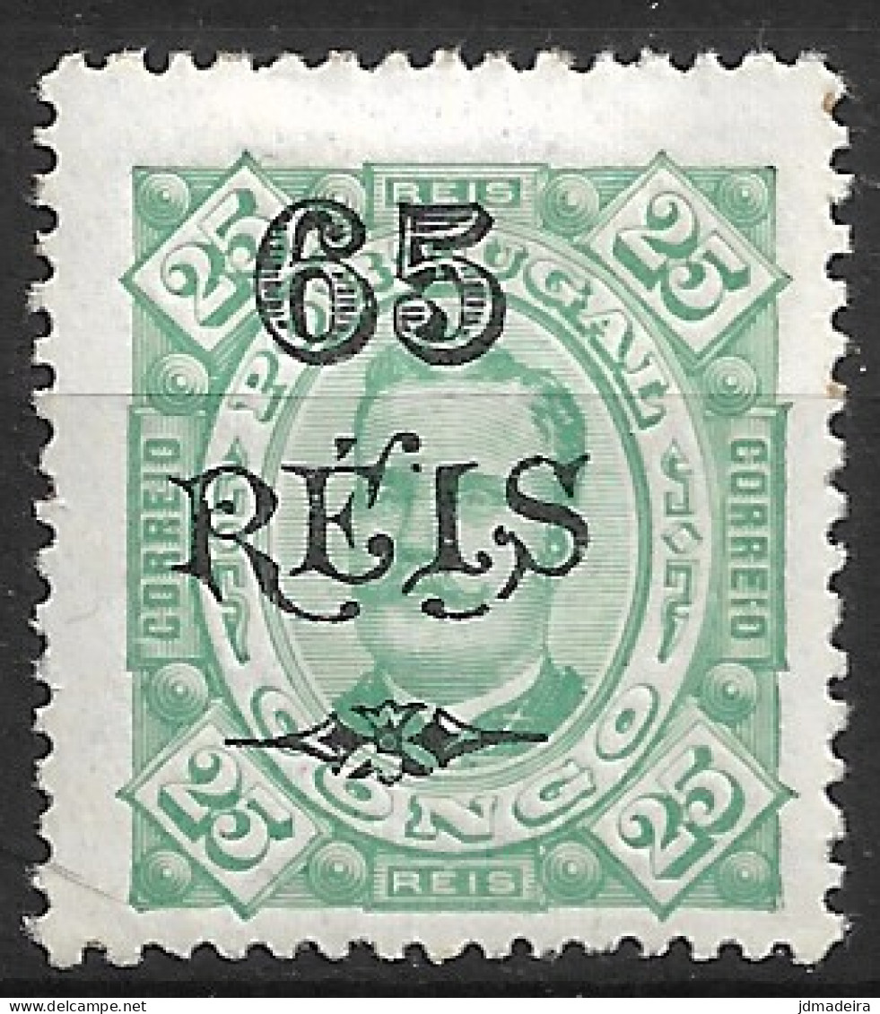 Portuguese Congo – 1902 King Carlos Surcharged 65 On 25 Réis Mint Stamp - Portugiesisch-Kongo