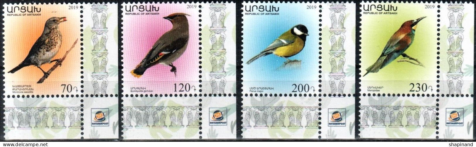Artsakh 2019 "Preservation Of The Wildlife.The Birds" 4v Quality:100% - Armenia