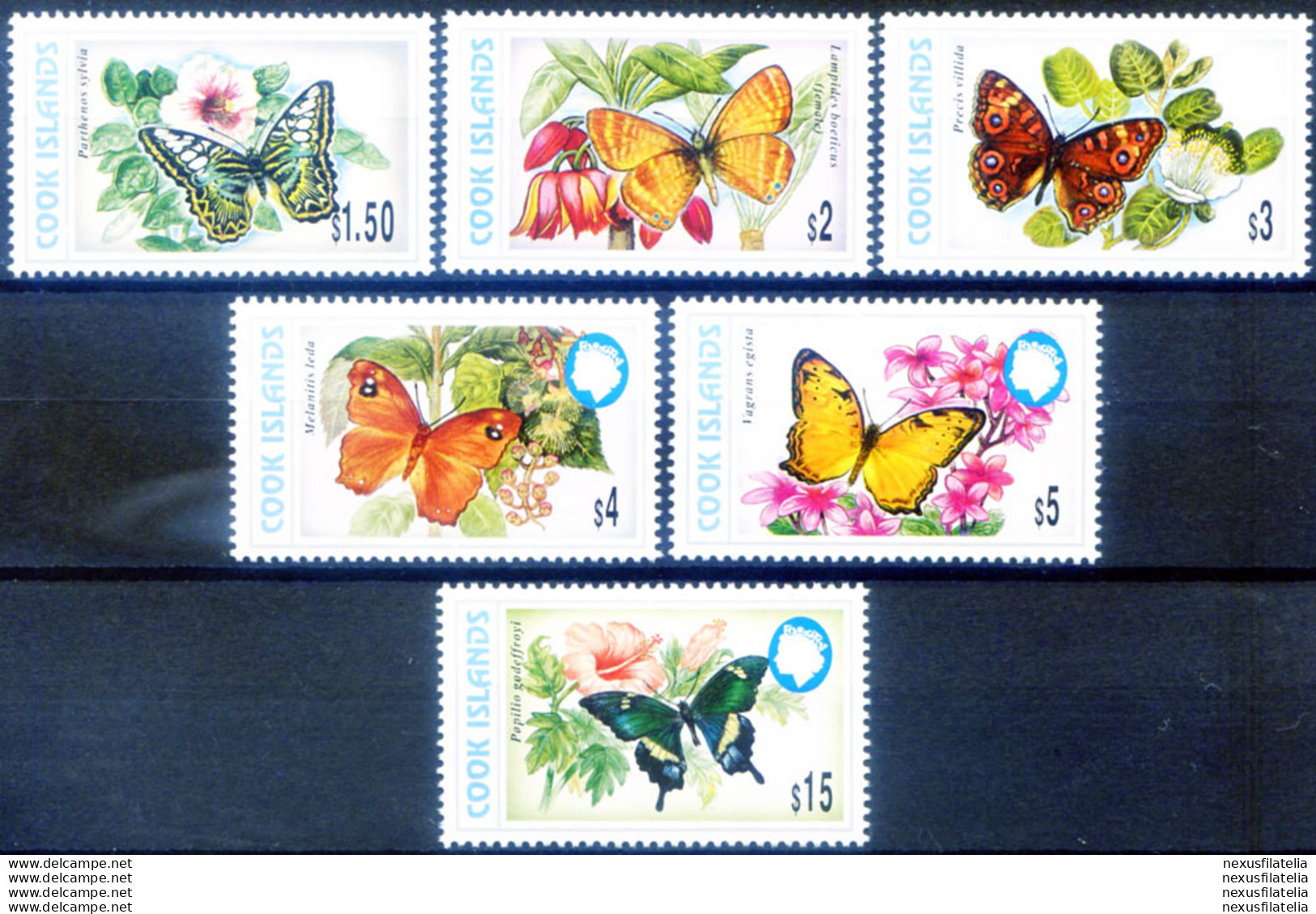Definitiva. Farfalle E Fiori 1998. - Islas Cook