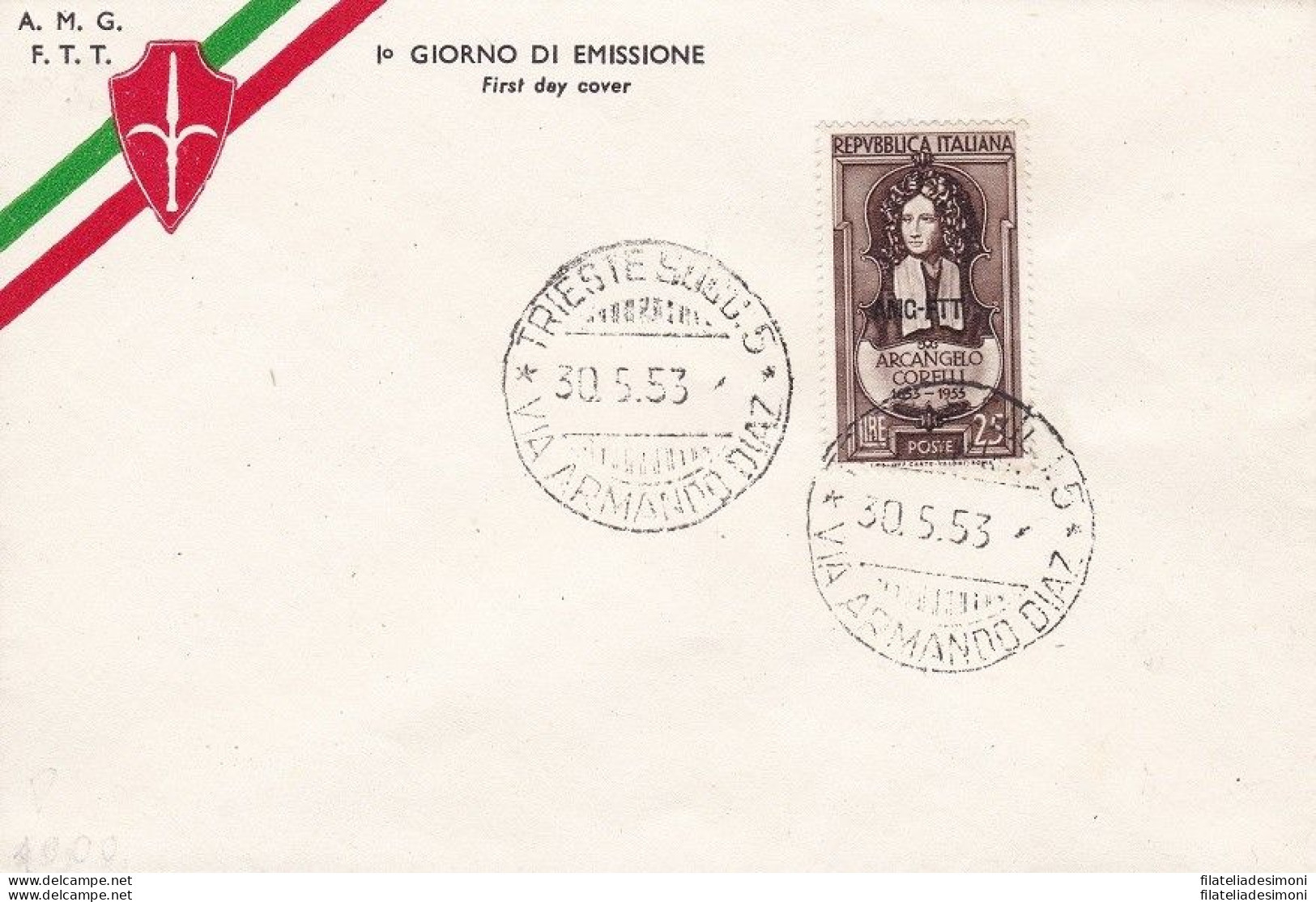 1953 TRIESTE A - N° 167  Su Busta - Primo Giorno Di Emissione - Otros & Sin Clasificación