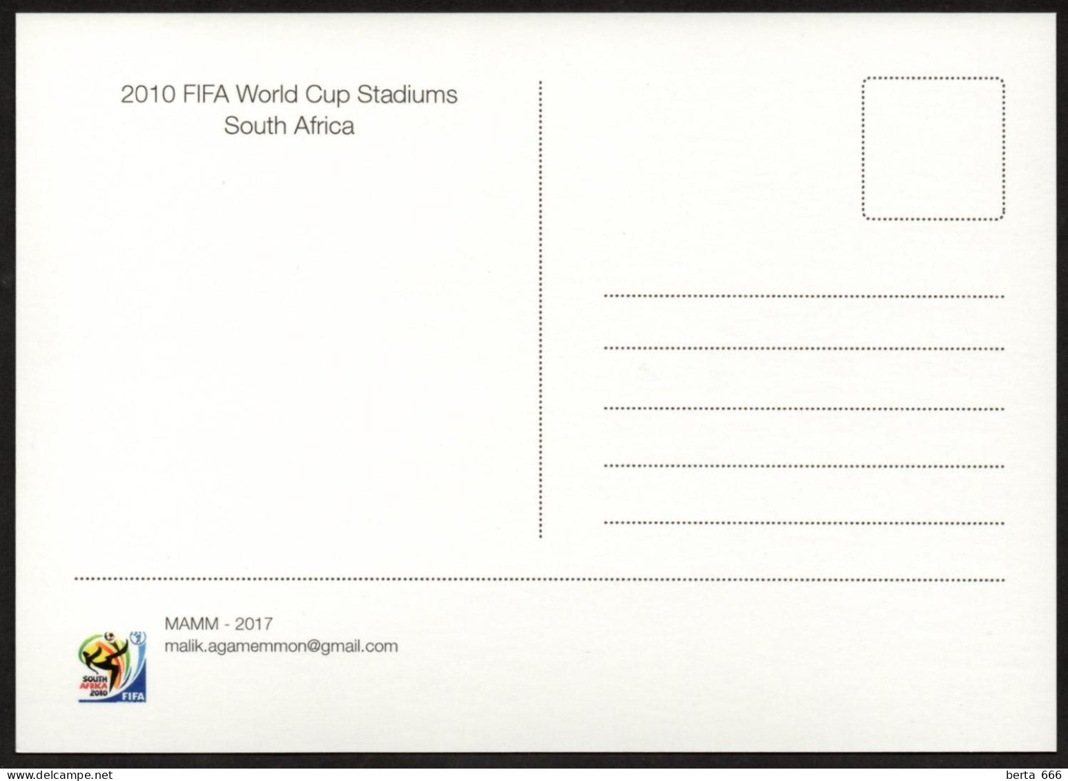 South Africa 2010 FIFA World Cup Football Stadiums Set Of 10 New Postcards - Stadiums