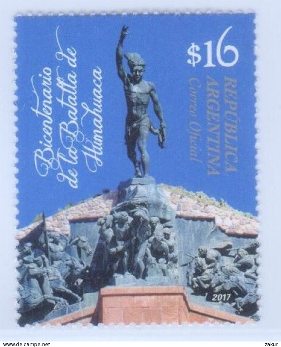 Argentina 2017-Bicentenario De La Batalla De Humahuaca - Unused Stamps