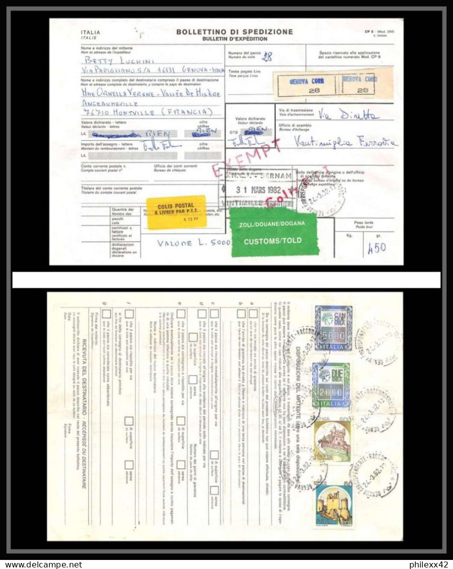 54232 1982 Bulletin D'expedition Bollettino Di Spedizione Italie Italy - 1981-90: Marcofilie