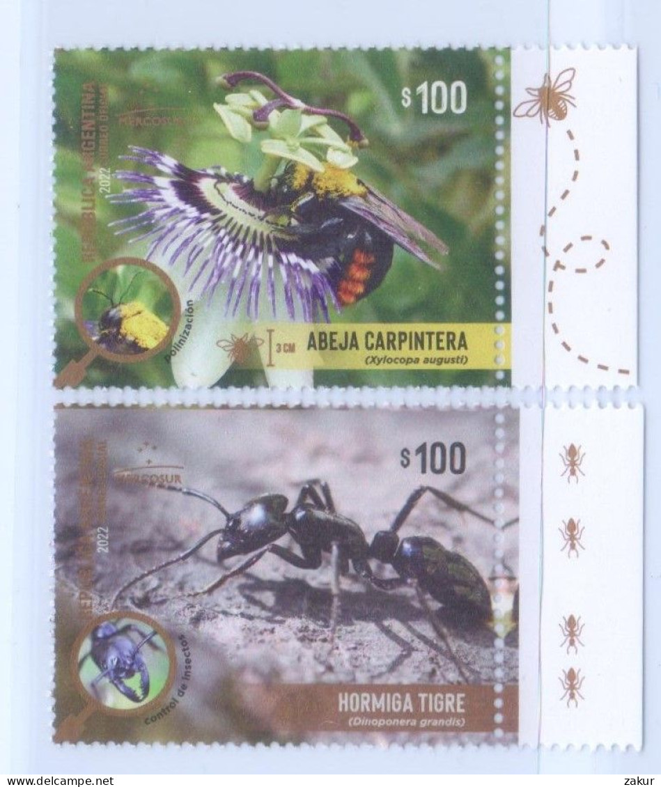 Argentina 2022 - Insectos Benéficos - Mercosur - Unused Stamps