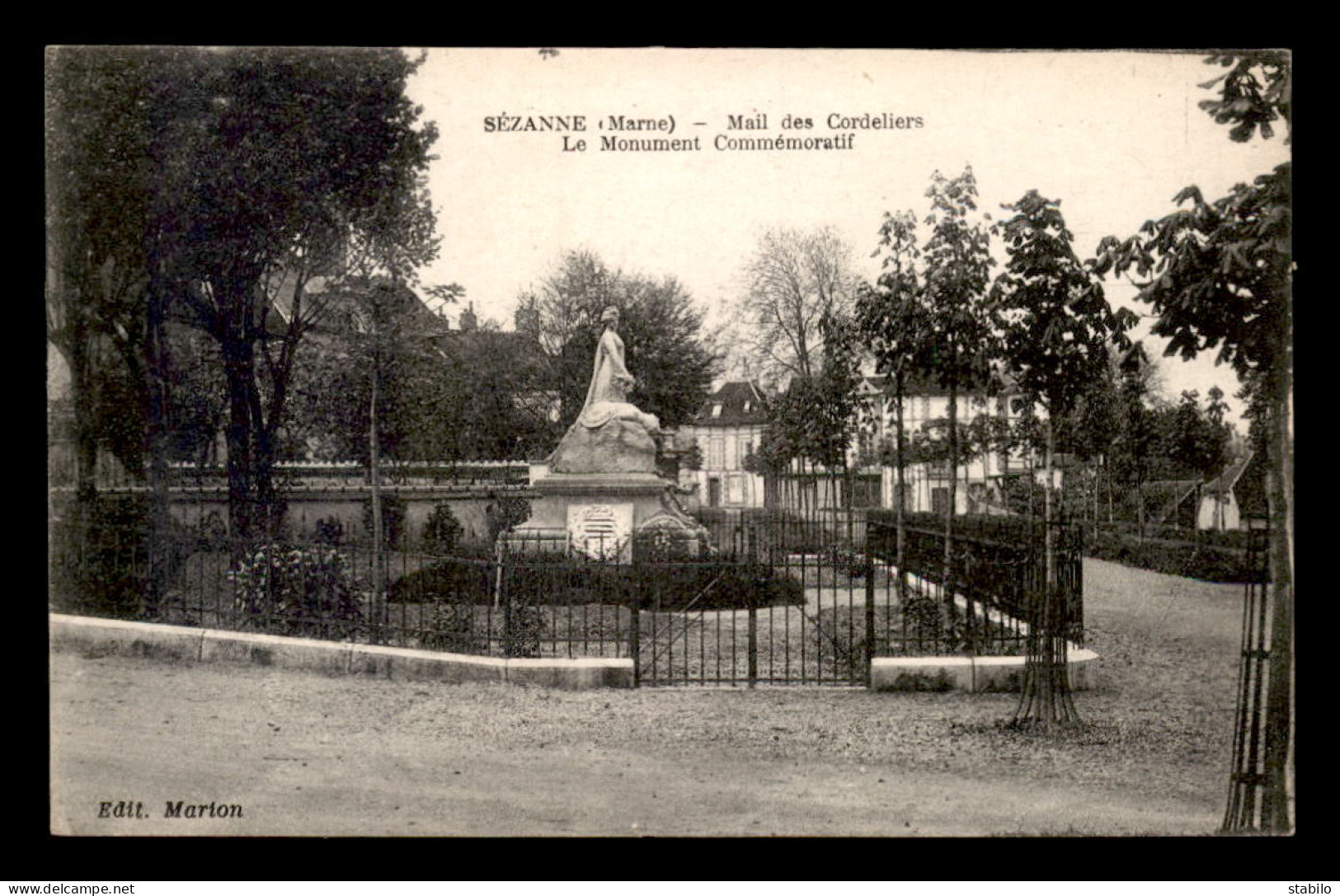 51 - SEZANNE - MAIL DES CORDELIERS - MONUMENT COMMEMORATIF - Sezanne