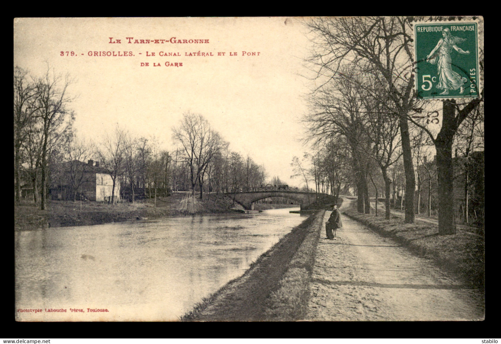 82 - GRISOLLES - LE CANAL LATERAL ET LE PONT DE LA GARE - Grisolles