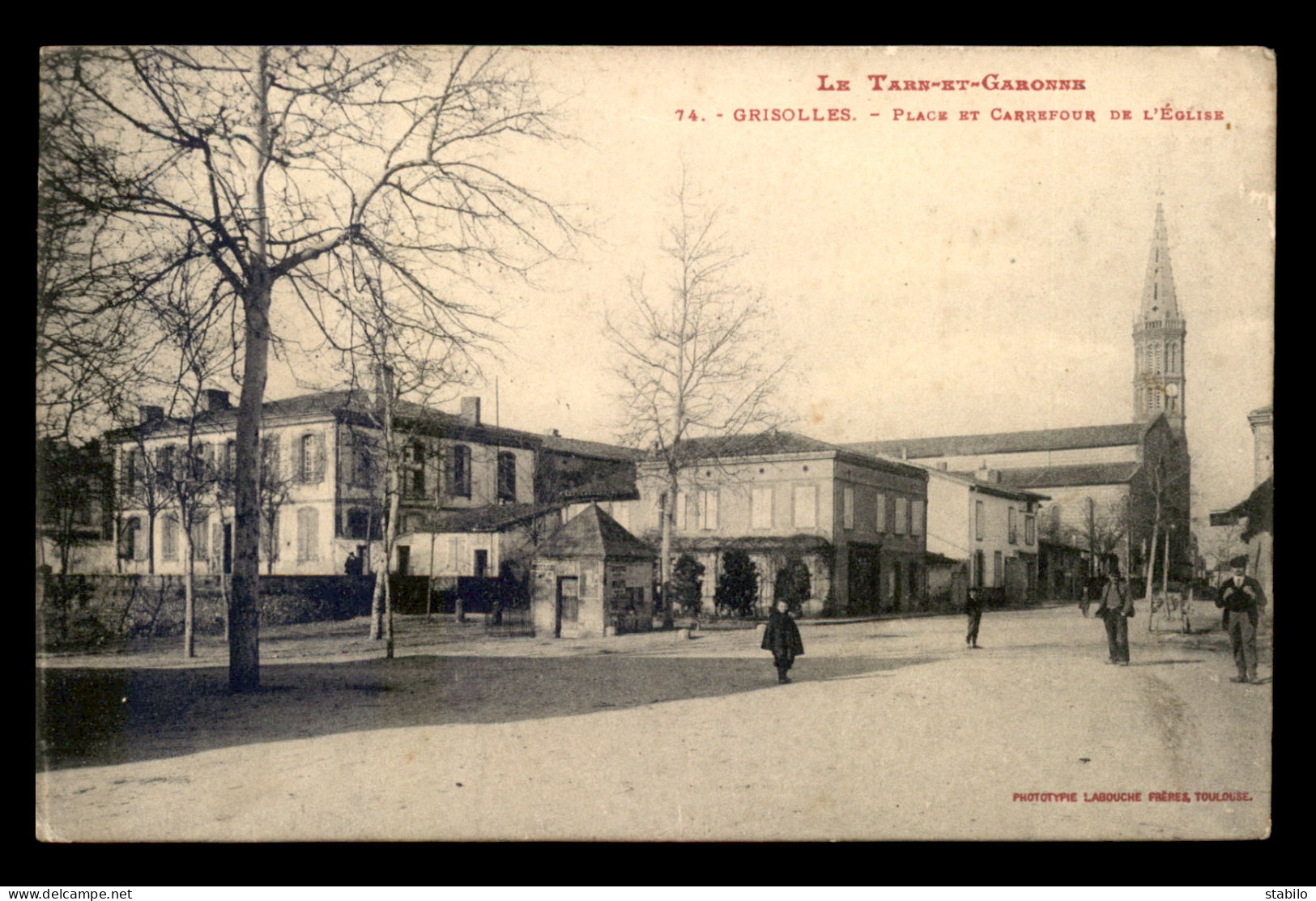 82 - GRISOLLES - PLACE ET CARREFOUR DE L'EGLISE - Grisolles