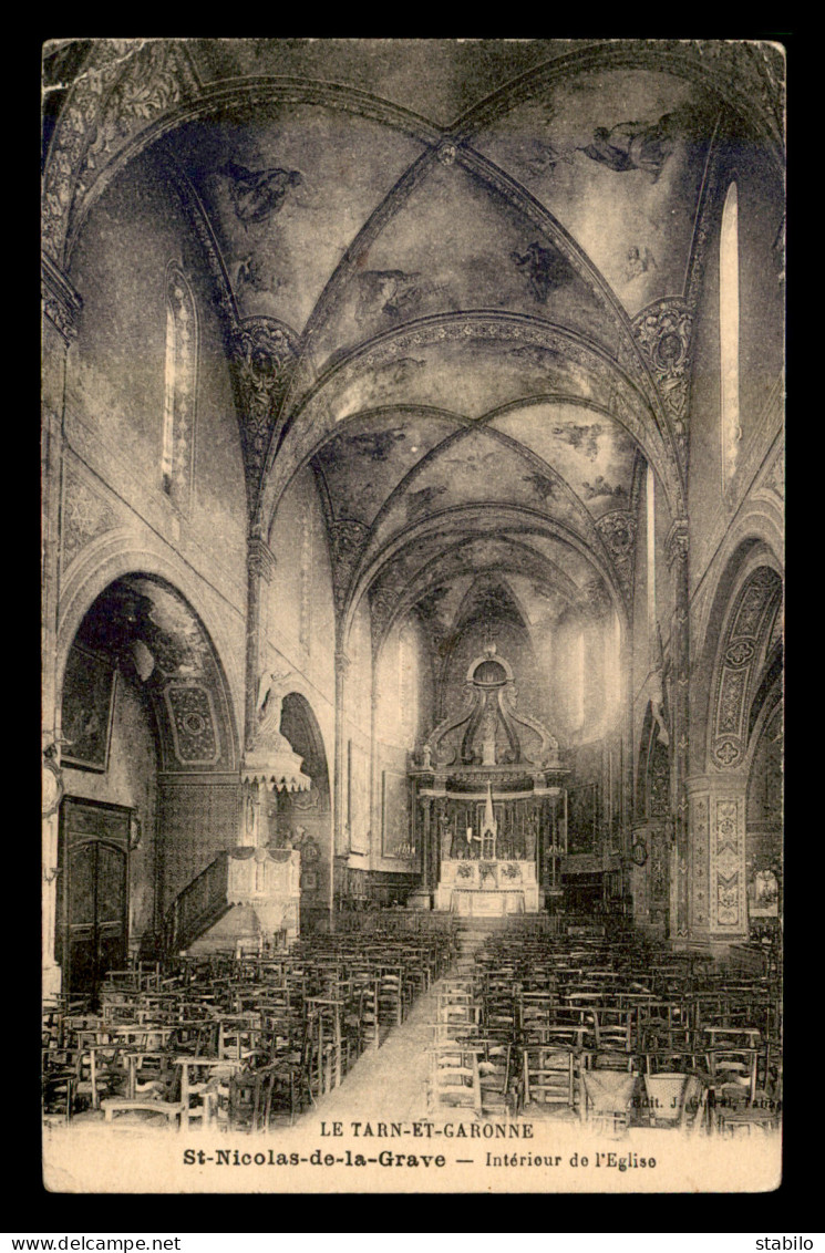 82 - ST-NICOLAS-DE-LA-GRAVE - INTERIEUR DE L'EGLISE - Saint Nicolas De La Grave