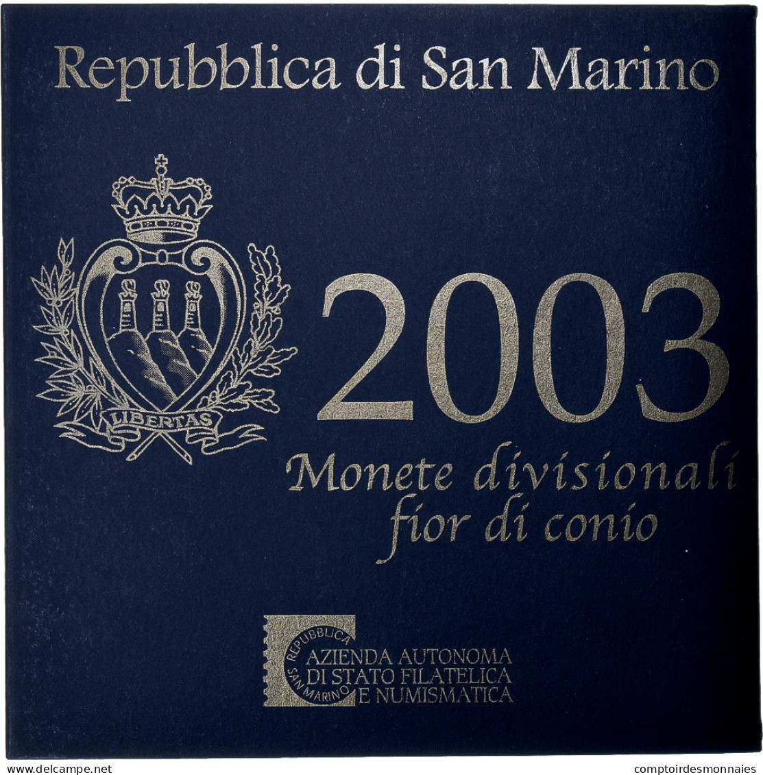 Saint Marin , Set 1 Ct. - 5 Euro, Série Divisionnelle, Coin Card.FDC, 2003 - San Marino