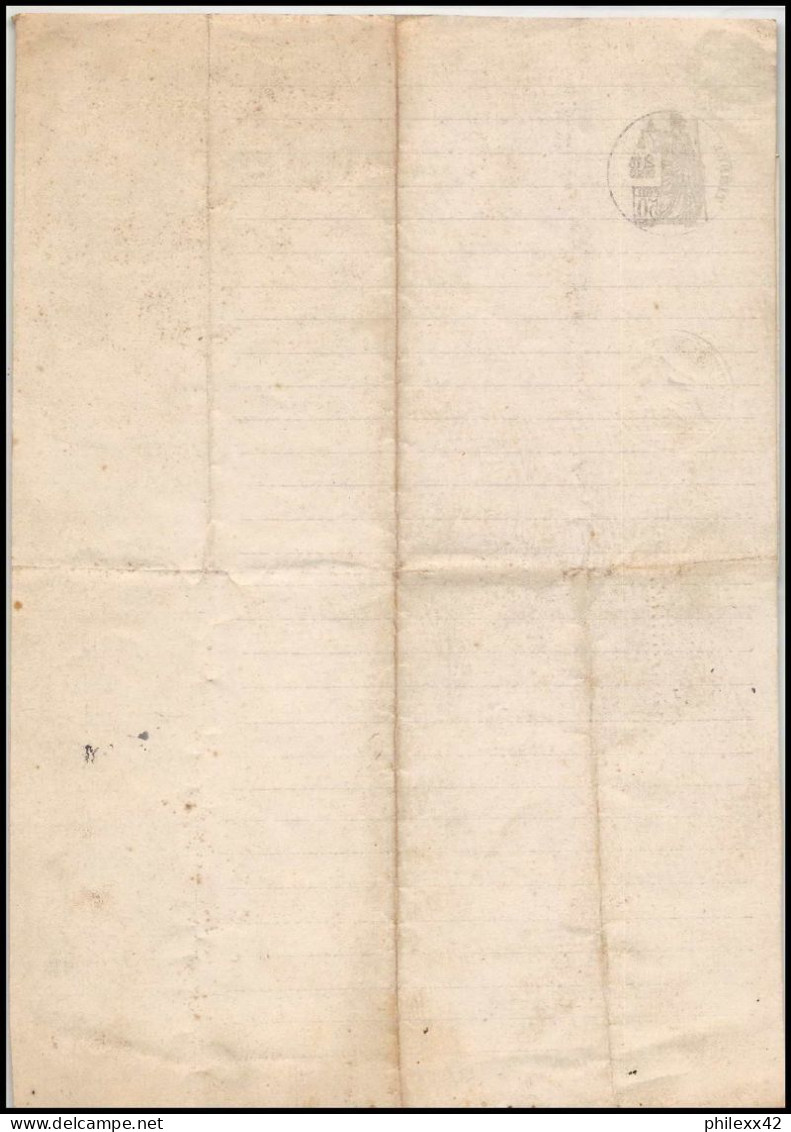 51045 Drome Rochebrune Copies Dimension Y&t N°5 Syracusaine 1882 Timbre Fiscal Fiscaux Sur Document - Storia Postale