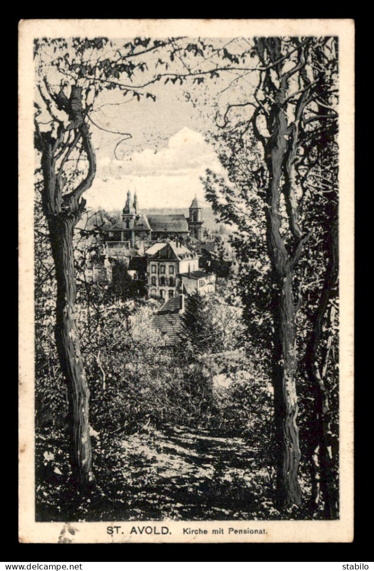 CACHET ALLEMAND "SANCT AVOLD" DU 31.12.1918 SUR TIMBRE FRANCAIS DE 15 CENTIMES - Temporary Postmarks