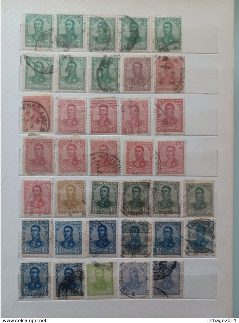 ARGENTINA BIG STOCK 5 ALBUM 1870/1998 CANCEL MNH PERFIN OVERPRINT FRAGMANT TAXE 75 SCANNERS