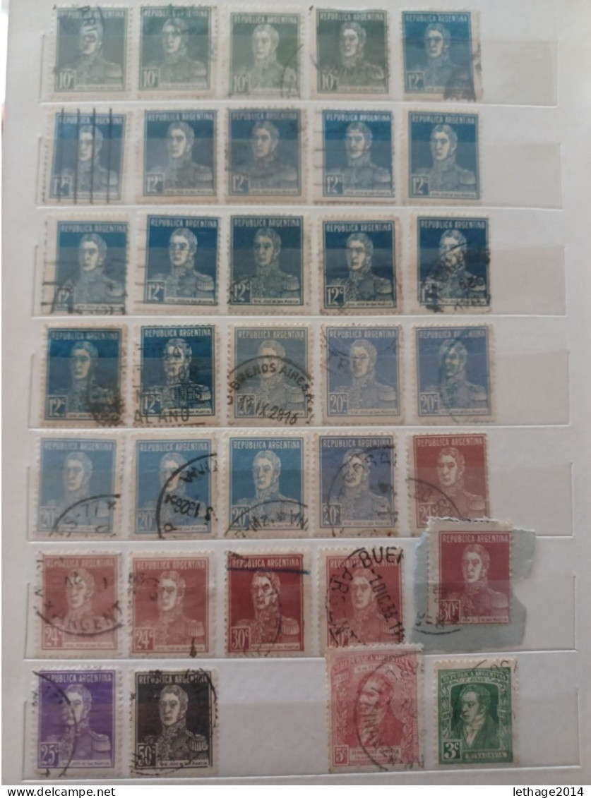 ARGENTINA BIG STOCK 5 ALBUM 1870/1998 CANCEL MNH PERFIN OVERPRINT FRAGMANT TAXE 75 SCANNERS