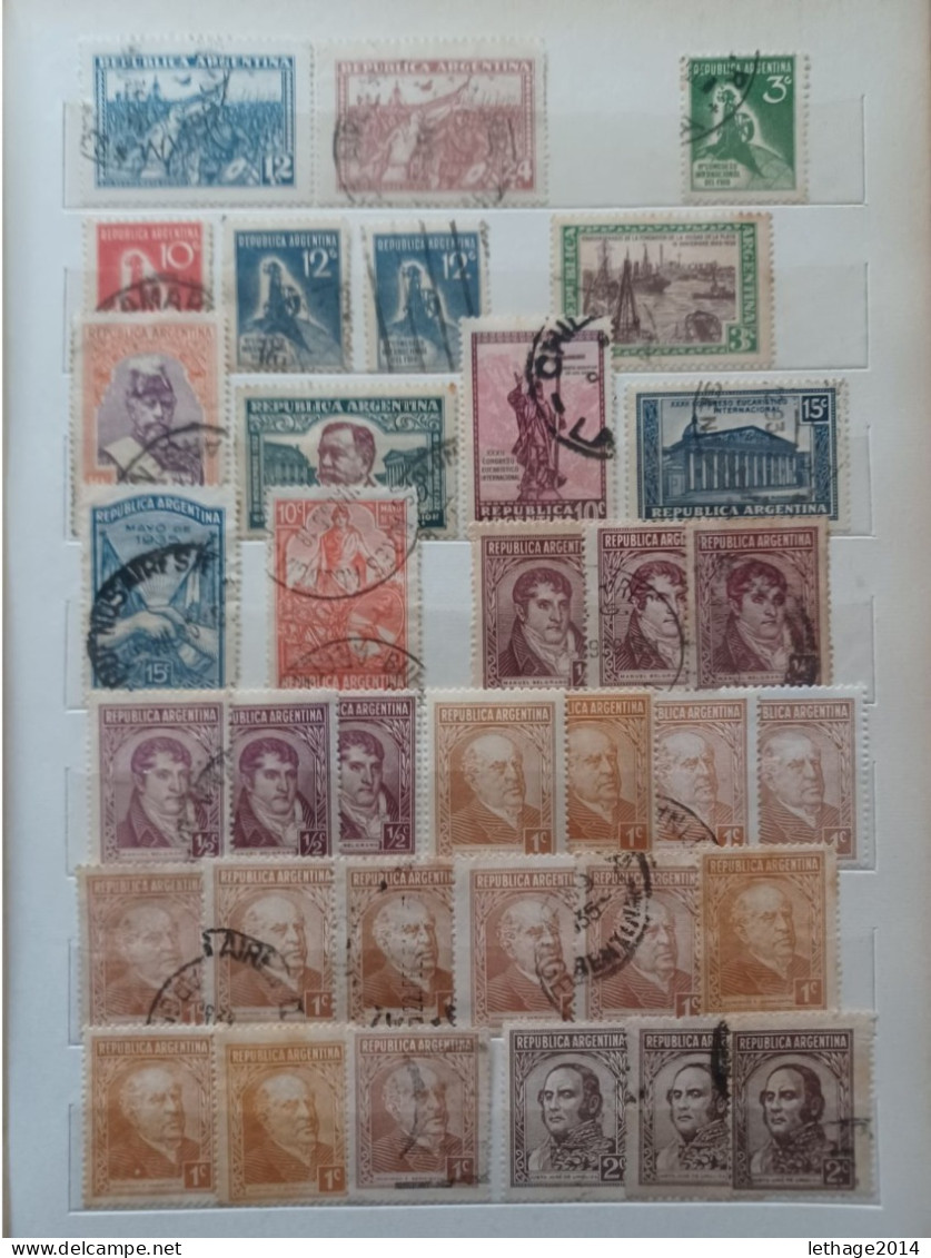 ARGENTINA BIG STOCK 5 ALBUM 1870/1998 CANCEL MNH PERFIN OVERPRINT FRAGMANT TAXE 75 SCANNERS