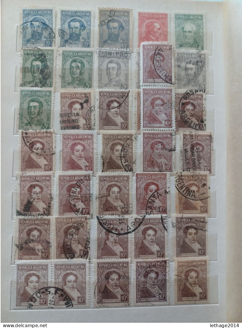 ARGENTINA BIG STOCK 5 ALBUM 1870/1998 CANCEL MNH PERFIN OVERPRINT FRAGMANT TAXE 75 SCANNERS