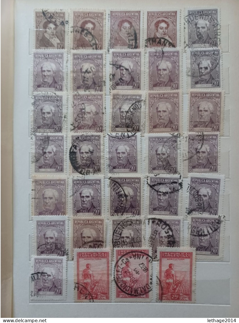 ARGENTINA BIG STOCK 5 ALBUM 1870/1998 CANCEL MNH PERFIN OVERPRINT FRAGMANT TAXE 75 SCANNERS