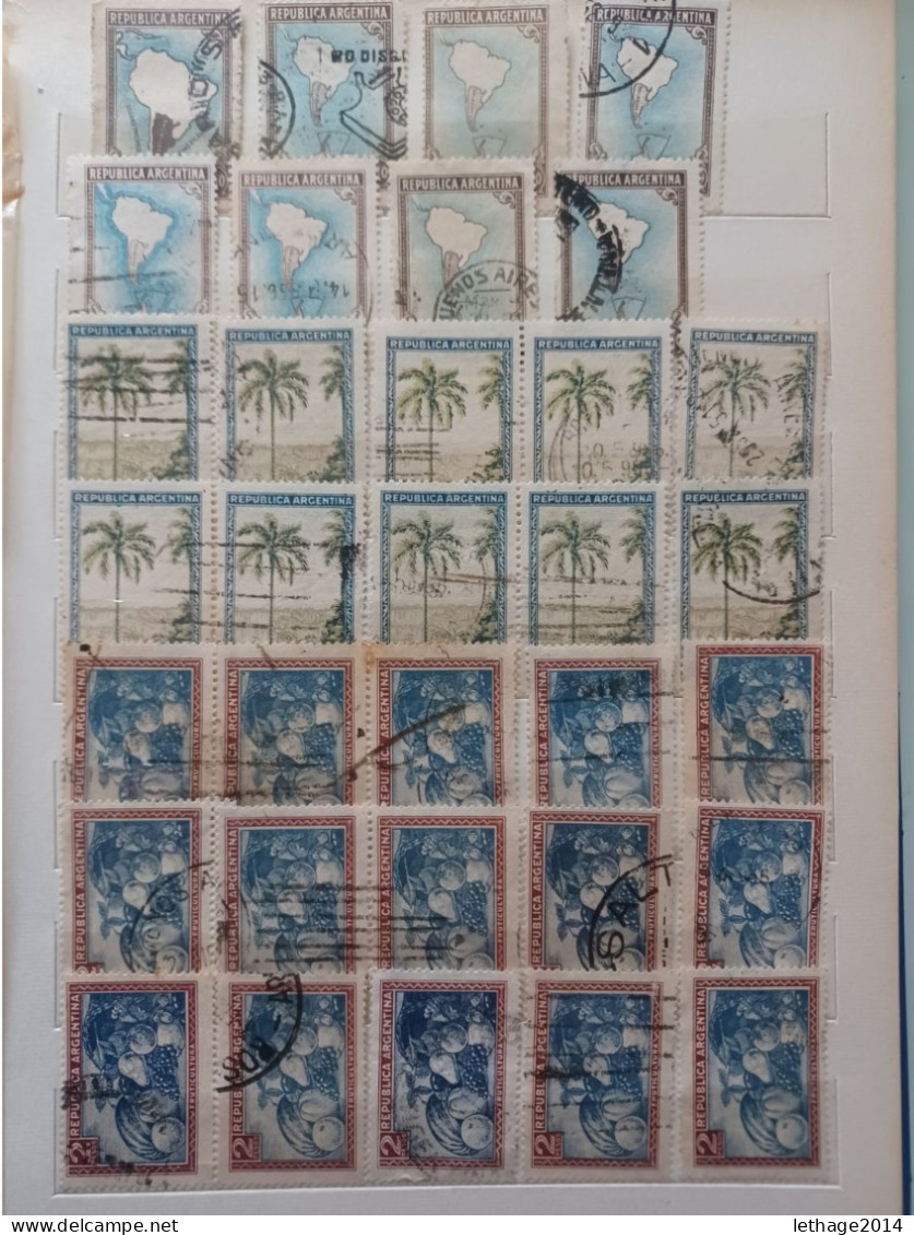 ARGENTINA BIG STOCK 5 ALBUM 1870/1998 CANCEL MNH PERFIN OVERPRINT FRAGMANT TAXE 75 SCANNERS