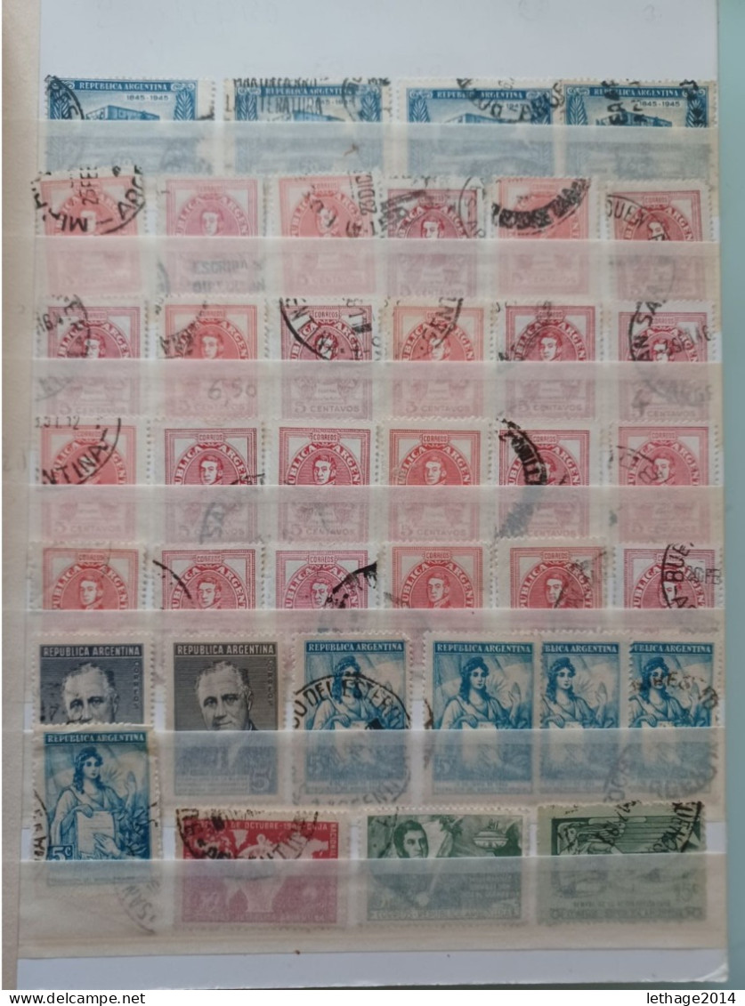 ARGENTINA BIG STOCK 5 ALBUM 1870/1998 CANCEL MNH PERFIN OVERPRINT FRAGMANT TAXE 75 SCANNERS