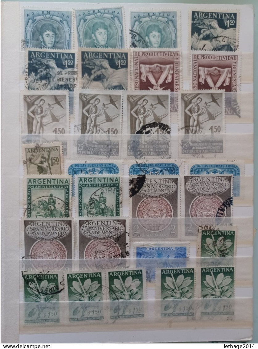 ARGENTINA BIG STOCK 5 ALBUM 1870/1998 CANCEL MNH PERFIN OVERPRINT FRAGMANT TAXE 75 SCANNERS