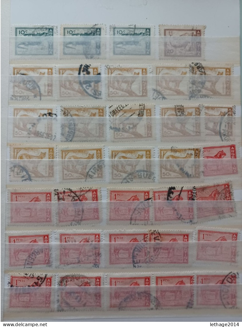 ARGENTINA BIG STOCK 5 ALBUM 1870/1998 CANCEL MNH PERFIN OVERPRINT FRAGMANT TAXE 75 SCANNERS