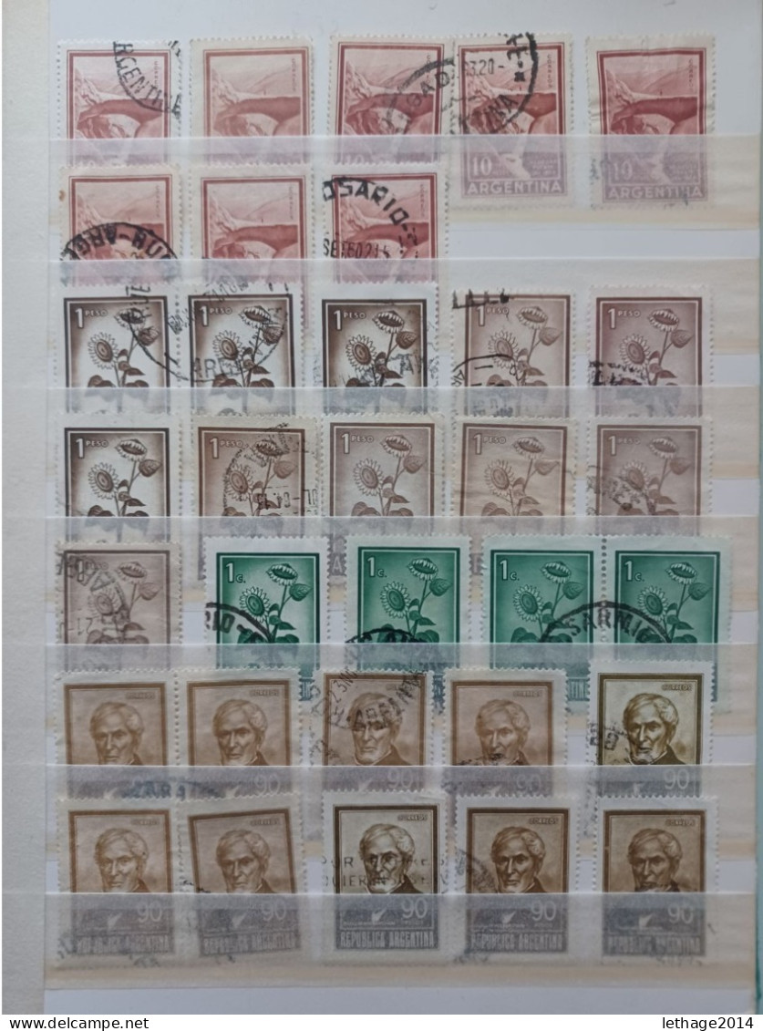 ARGENTINA BIG STOCK 5 ALBUM 1870/1998 CANCEL MNH PERFIN OVERPRINT FRAGMANT TAXE 75 SCANNERS